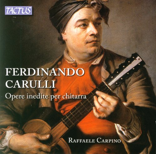 CD cover featuring a portrait of Ferdinando Carulli with a guitar.