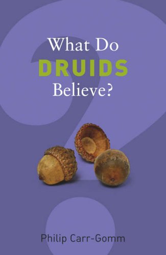 Book cover with green text, acorns, and a purple background.