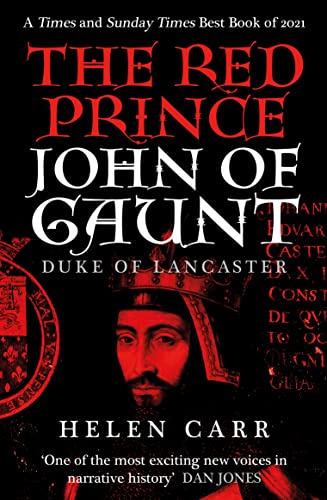 Book cover featuring a portrait of John of Gaunt with red and white text.