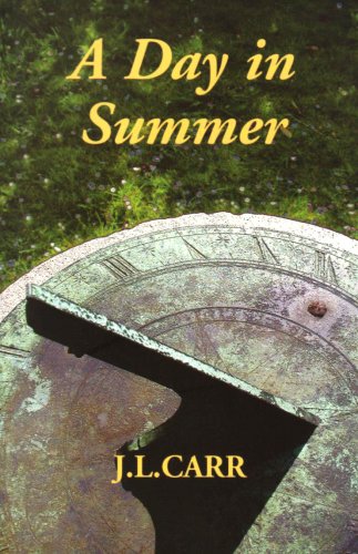 Book cover: sundial in a green garden, title “A Day in Summer.”