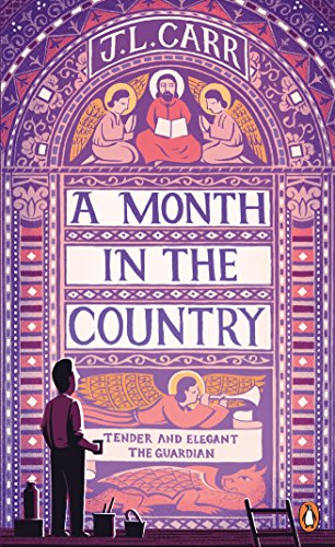 Book cover featuring a man painting a large, ornate, purple-toned religious mural.
