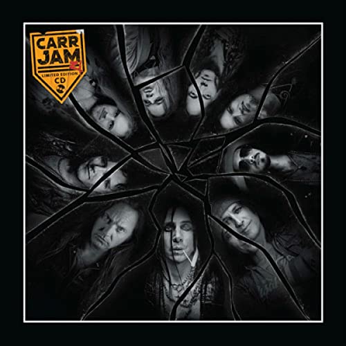 Carr Jam CD cover: black and white image of faces behind cracked glass.