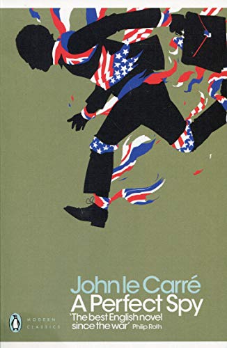 The image depicts a book cover with a man entangled in American flags.