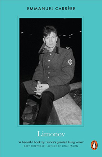 Book cover with teal border featuring a black and white photo of Eduard Limonov.