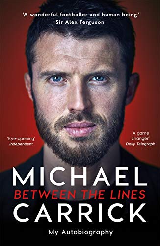 Book cover featuring a close-up portrait of Michael Carrick against a red background.