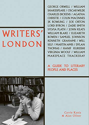 Book cover: "Writers' London" with a woman writing at a desk.