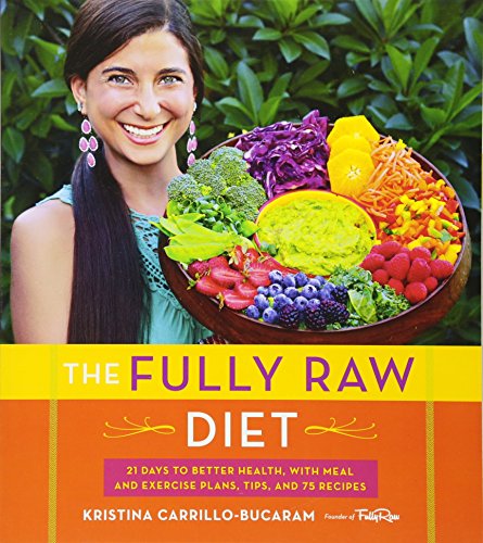 Book cover featuring a woman and colorful raw fruits and vegetables.