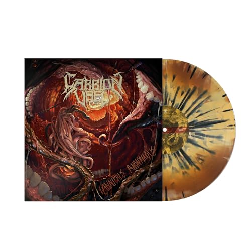 Carrion Vael vinyl record with grotesque, fleshy album art.
