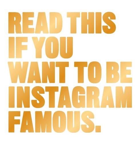 Book cover with gold foil text: "Read This if You Want to Be Instagram Famous.