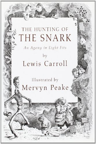 Book cover for "The Hunting of the Snark" with sketched figures.