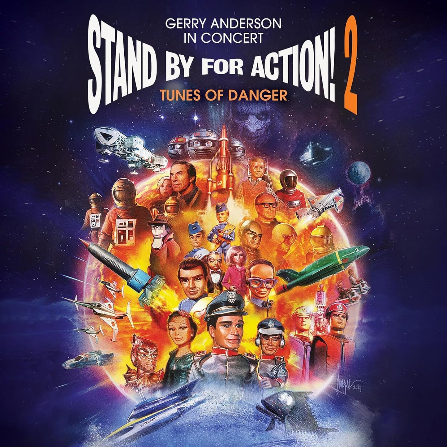 CD cover: collage of sci-fi characters and spacecraft in space.
