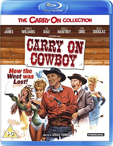 Carry On Cowboy" Blu-ray cover featuring a cowboy and cast illustration.