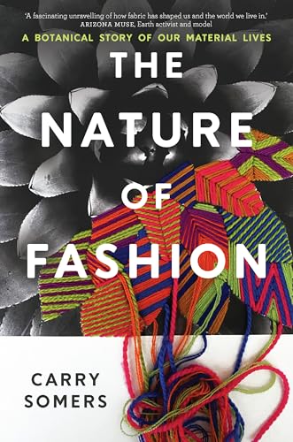 Book cover featuring a floral background and colorful woven textiles.