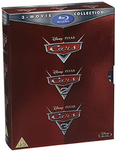 Red box set with "Cars", "Cars 2", and "Cars 3" logos on the front.
