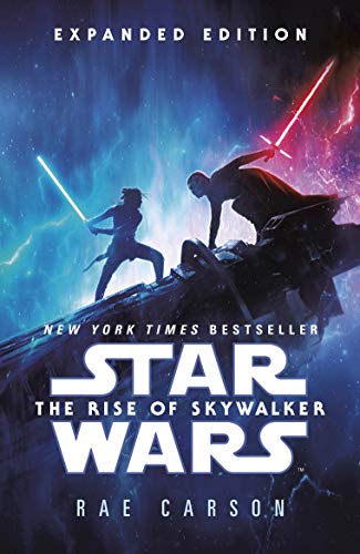 Book cover for “Star Wars: The Rise of Skywalker” with lightsaber duel.