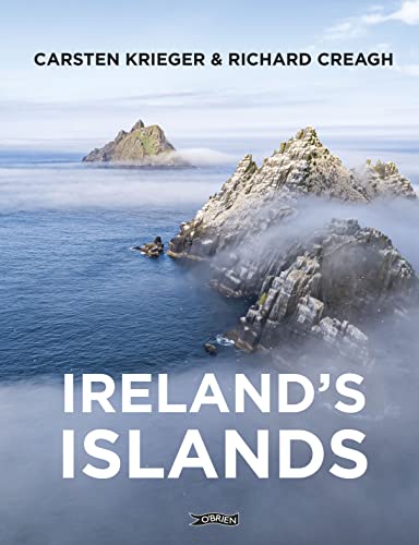 Book cover depicting rocky Irish islands rising from a misty sea.