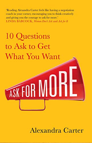 Book cover: "Ask for More" with a red megaphone on yellow background.