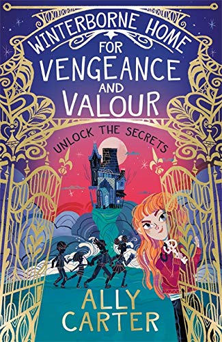 Book cover featuring a girl with red hair holding a key before ornate gates.