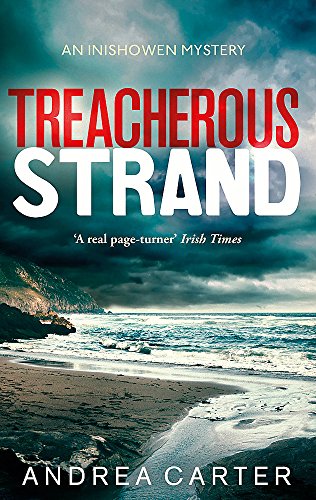 Book cover: stormy coastline with large red and white title text.