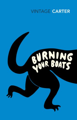 Book cover: black dinosaur silhouette on bright blue background.