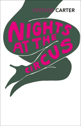 Book cover: "Nights At The Circus" with a large pink snail illustration.