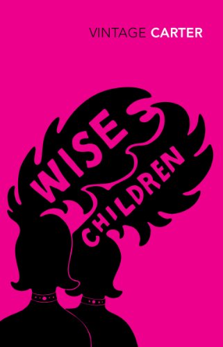 Book cover: silhouettes of two women with text “Wise Children” in white.