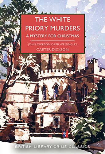 Book cover: "The White Priory Murders" with a castle illustration.