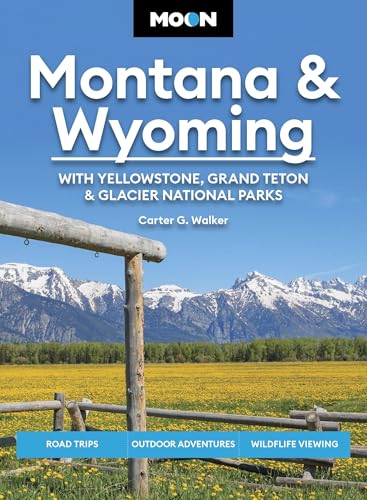 Travel guidebook cover featuring snow-capped mountains and a yellow field.