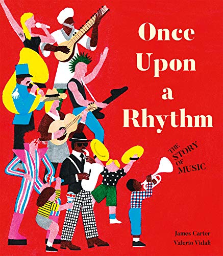 Colorful illustration of diverse musicians playing various instruments, book cover.