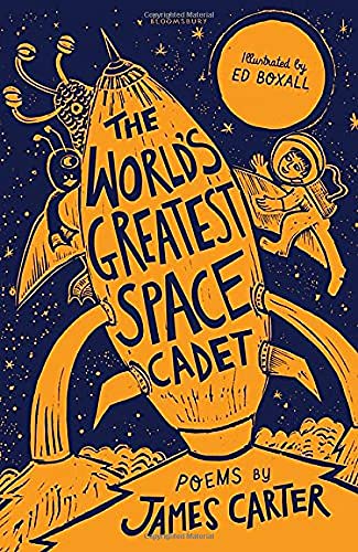 Book cover: rocket, astronaut, and alien with title “The World’s Greatest Space Cadet.”
