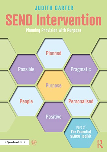 Book cover with hexagonal design and text: "SEND Intervention" and "The Essential SENCO Toolkit".