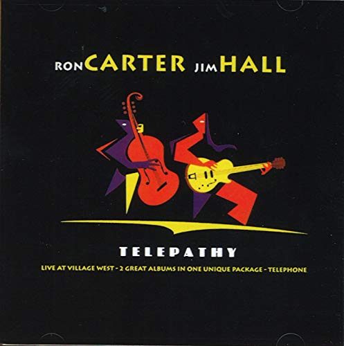 CD cover for "Telepathy" by Ron Carter and Jim Hall, abstract art.
