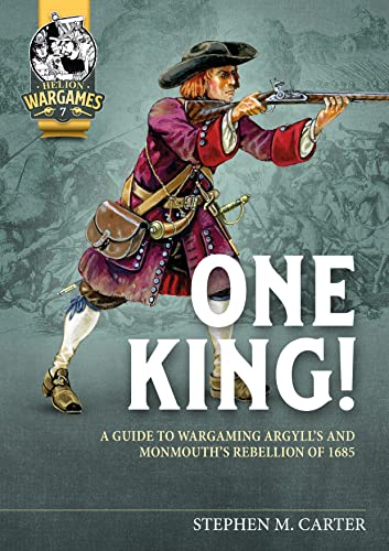 Book cover depicting a 17th-century soldier with a musket, titled "One King!".