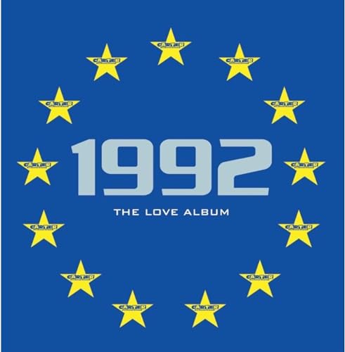 Blue album cover with large white “1992” and surrounding yellow stars.