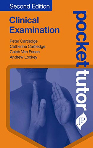 Book cover for Pocket Tutor Clinical Examination featuring hands examining a patient's back.