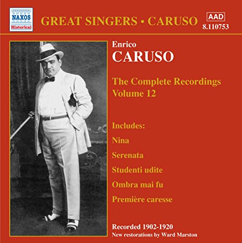 CD cover featuring black and white portrait of opera singer Enrico Caruso.