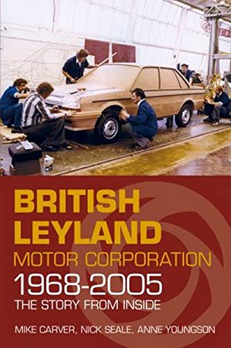 Book cover featuring a car assembly line and the title “British Leyland.”