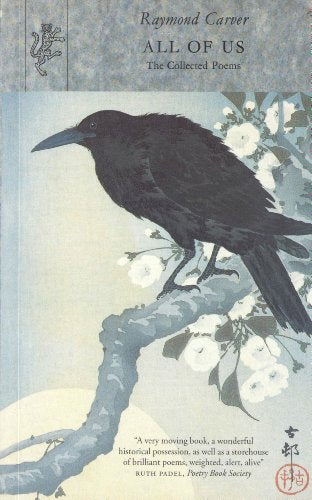 Book cover featuring a black crow perched on a flowering branch against pale blue.