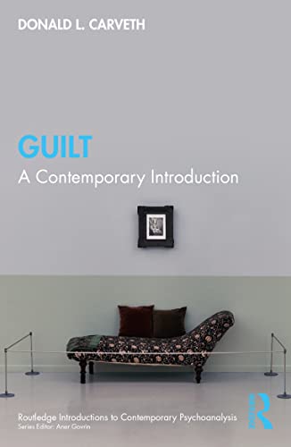 Book cover: "Guilt" by Donald L. Carveth, featuring a chaise lounge.