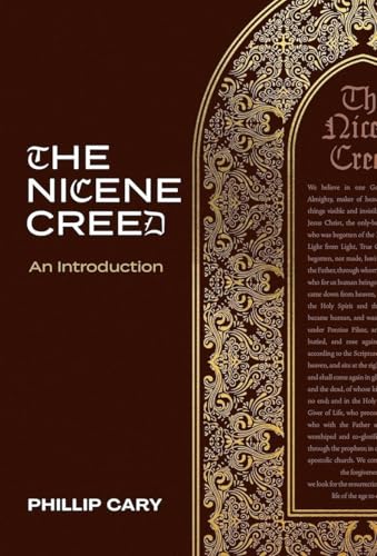 Book cover with title The Nicene Creed: An Introduction and gold ornate arch design.