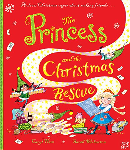 Book cover: “The Princess and the Christmas Rescue” with illustrated characters.