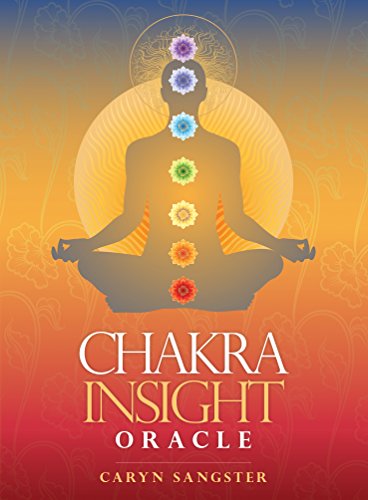 Chakra Insight Oracle card deck cover with a meditating figure and colorful chakras.