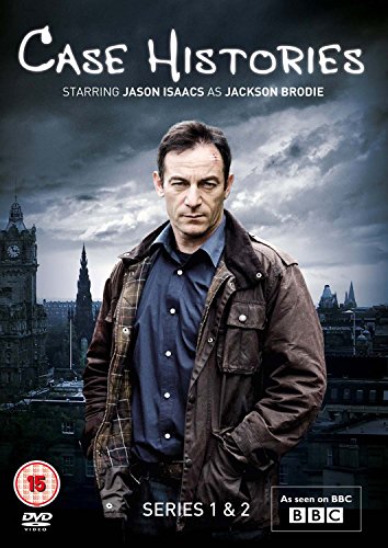 DVD cover for Case Histories featuring Jason Isaacs against a moody city skyline background.