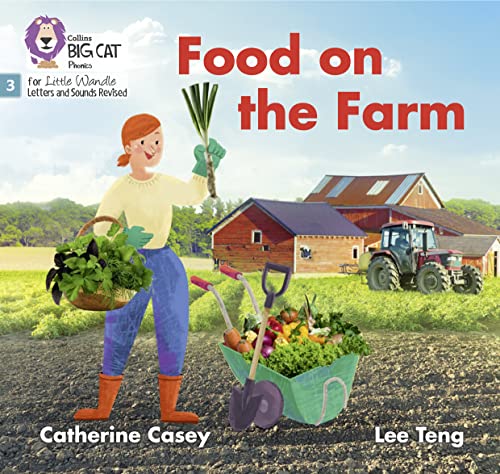 Book cover: girl with vegetables, farm buildings, and a tractor.