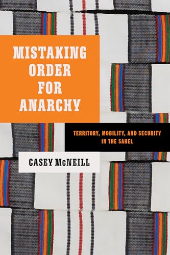 Book cover: "Mistaking Order for Anarchy" with woven textile background.