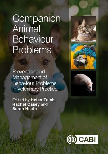 Book cover featuring a dog, cat, parrot, and hamster; veterinary behavior.