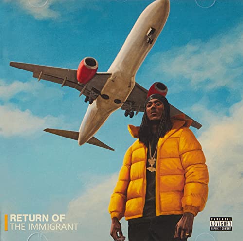 CD cover: Man in yellow jacket with airplane overhead.
