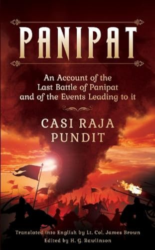 Book cover depicting a historical battle scene with text "Panipat".