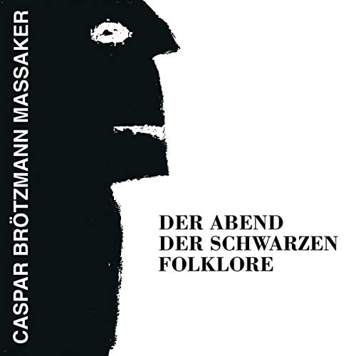 "Black and white album cover with a silhouette of a man's face and text."