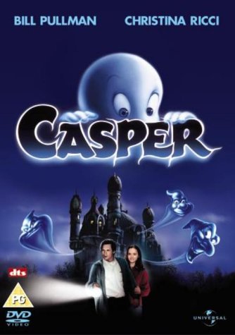 DVD cover for "Casper" featuring a friendly ghost and a castle.